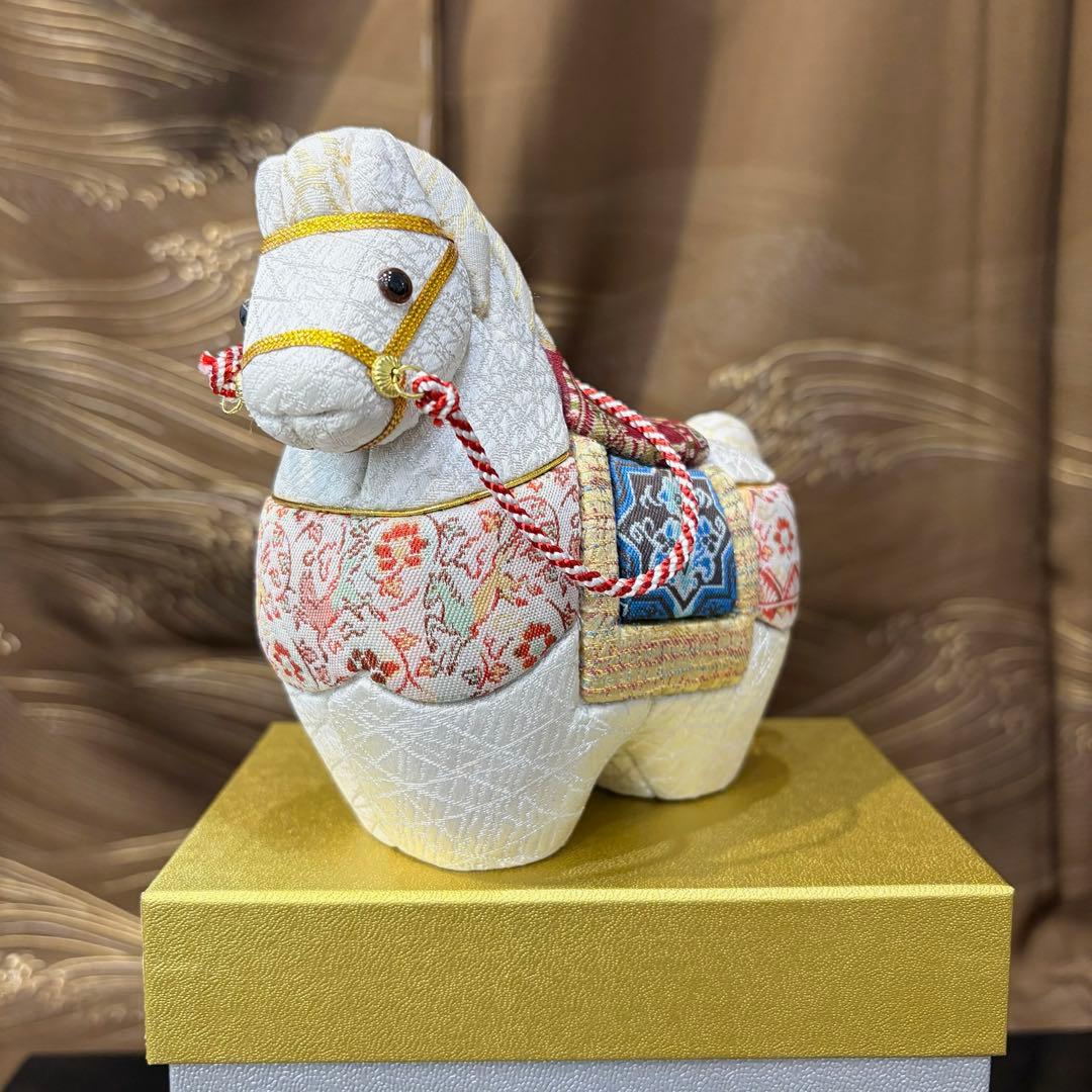 【ラスト1点】【龍村美術織物】2026年干支人形　木目込み人形「午（うま）」箱付