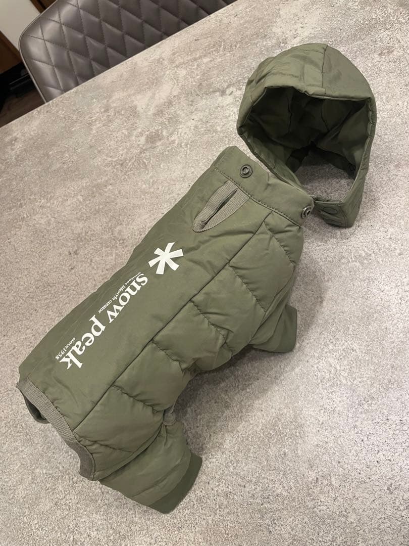  peak 犬用ダウンジャケット オリーブグリーン