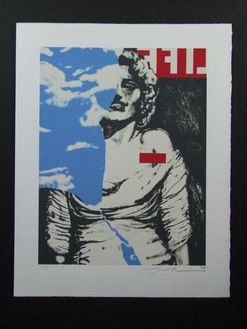 池田満寿夫　サイン 『マリリンの半分』 ミクストメディア　シート 0123A◆◆