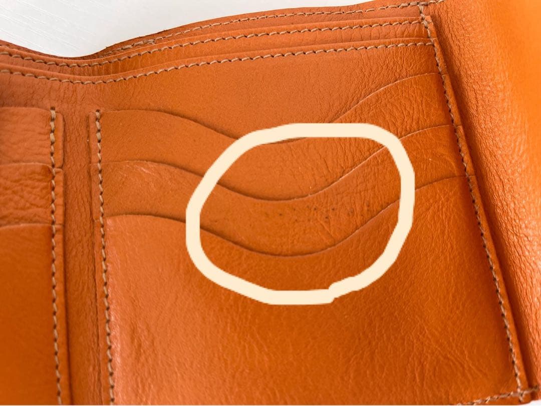 IL BISONTE イルビゾンテ　二つ折り財布 オレンジ