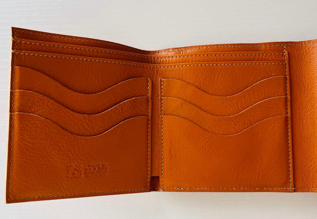 IL BISONTE イルビゾンテ　二つ折り財布 オレンジ