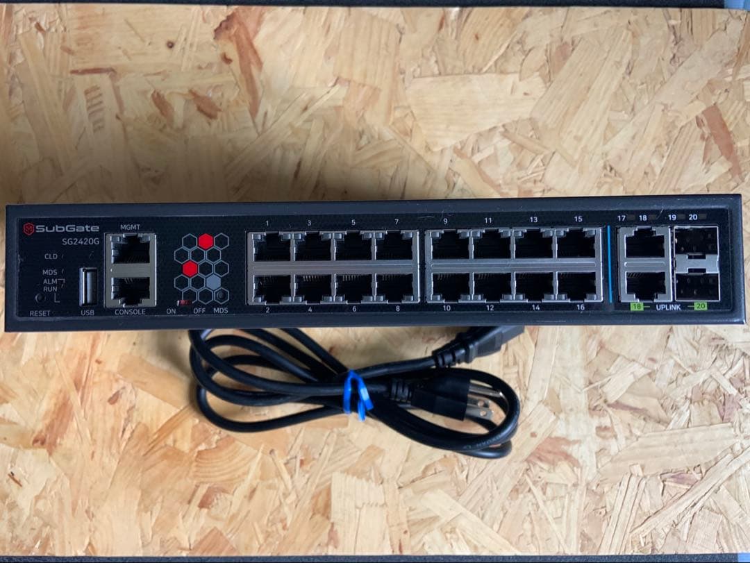 セキュリティスイッチ SubGate SG2420G 16ポート