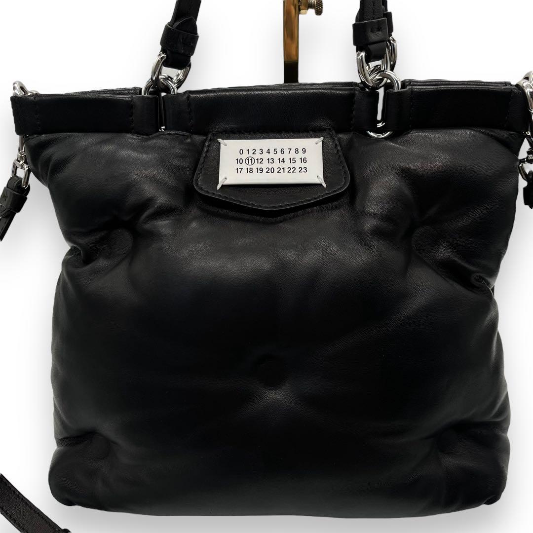 極美品■メゾンマルジェラ グラムスラム ショッピングバッグ 2way ブラック