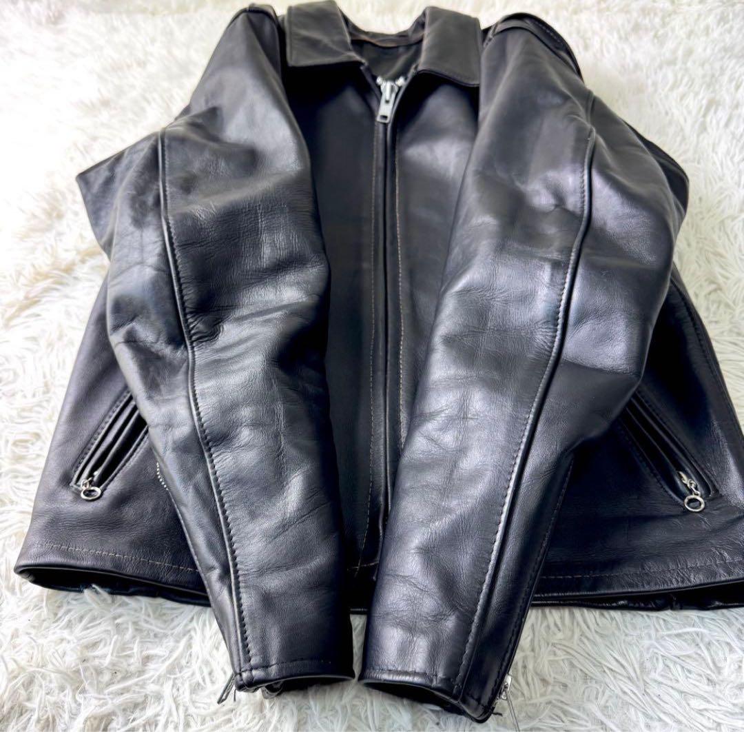 美品/希少　schott トラッカージャケット　652 本革　ブラック　38