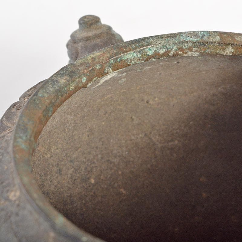 中国　古銅青銅　双耳四つ足香炉　V　R7491