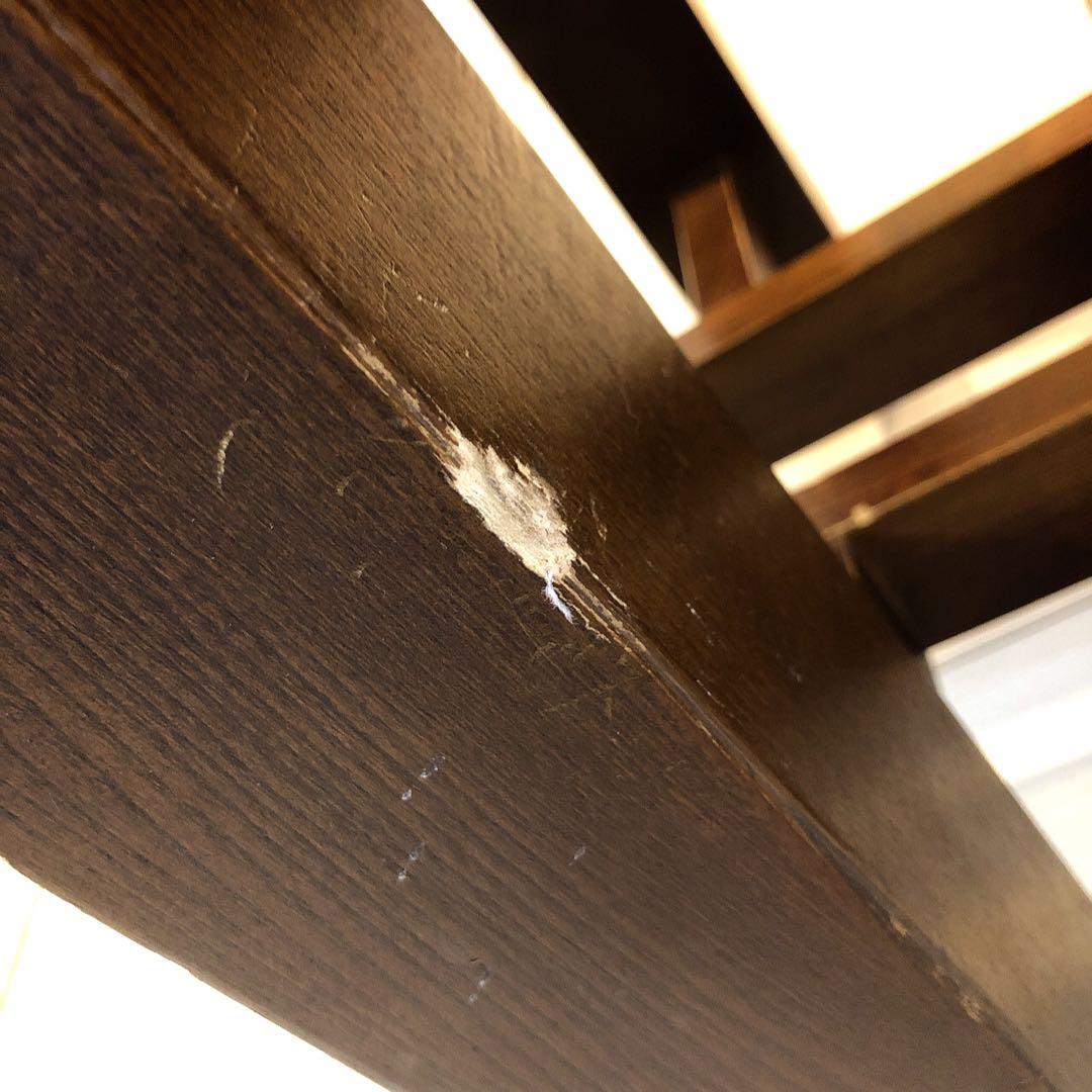 一枚板 ダイニングテーブル用 木製脚 ダークブラウン