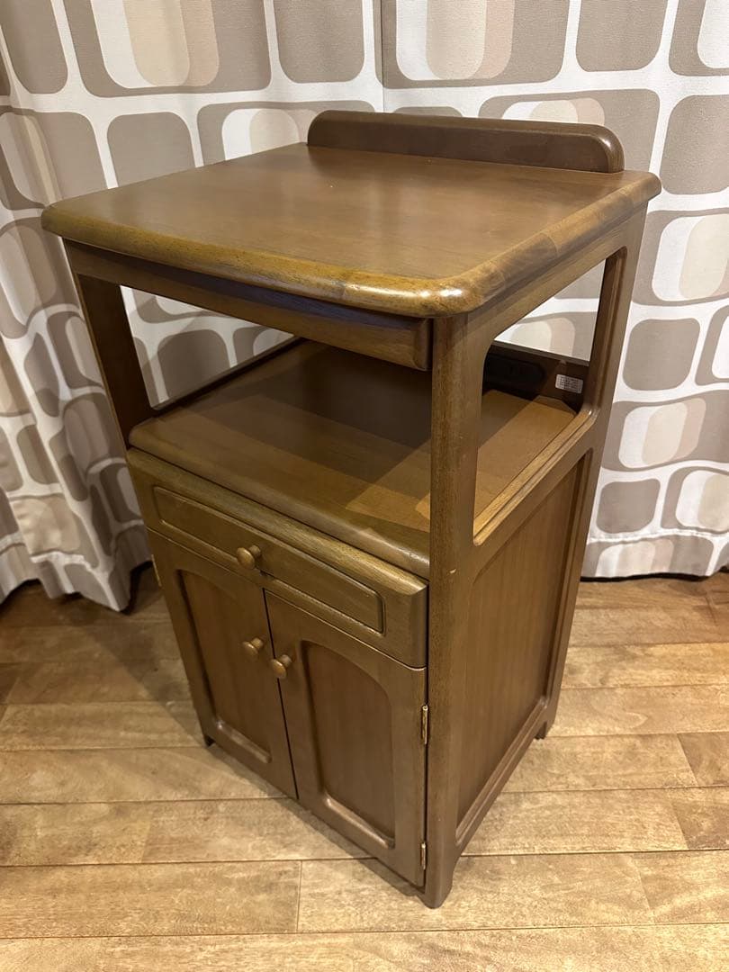 極美品 karimoku カリモク 電話台 FAX台 キャビネット