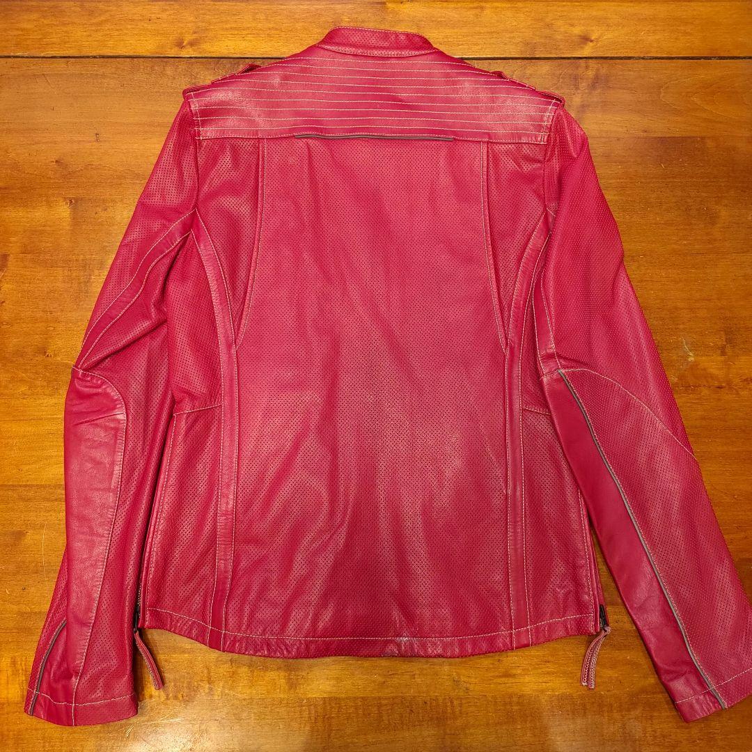 UNION JAP 赤いレザージャケット Lサイズ