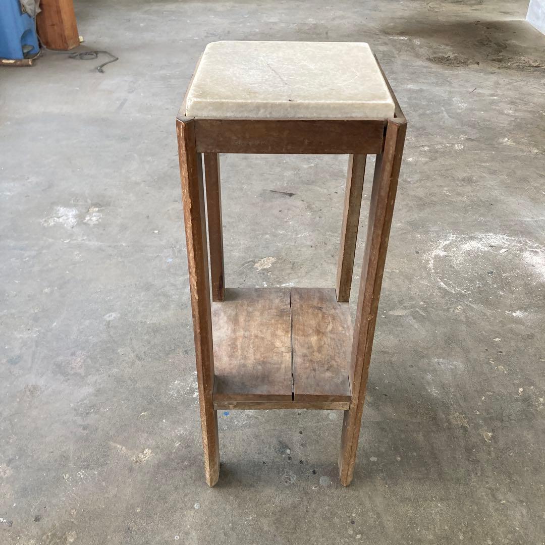 和製アンティーク 天板 大理石 飾り台 昭和レトロ 作品台 ディスプレイ