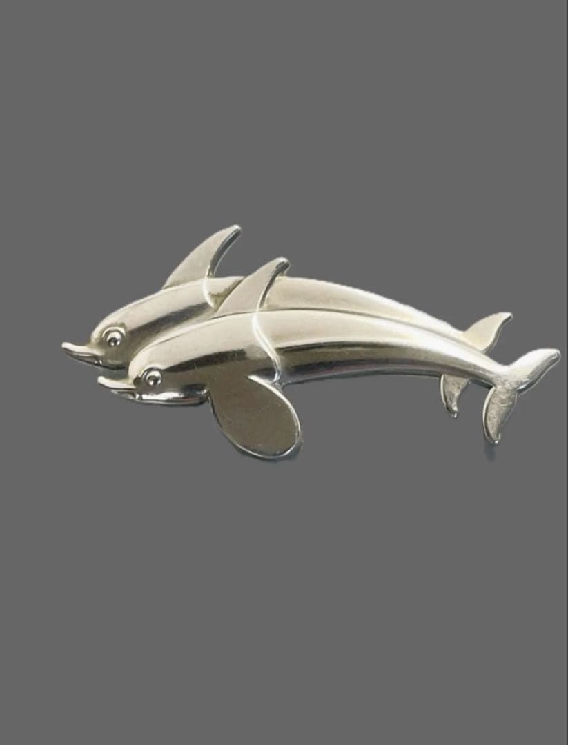   ジョージジェンセン　イルカ ブローチ