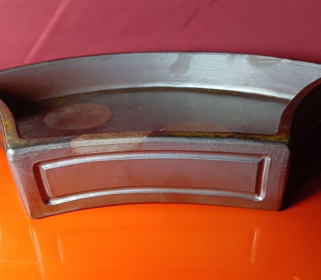 骨董品　備前焼　扇型器　飾り皿　お茶器　菓子皿、扇型皿　極美品