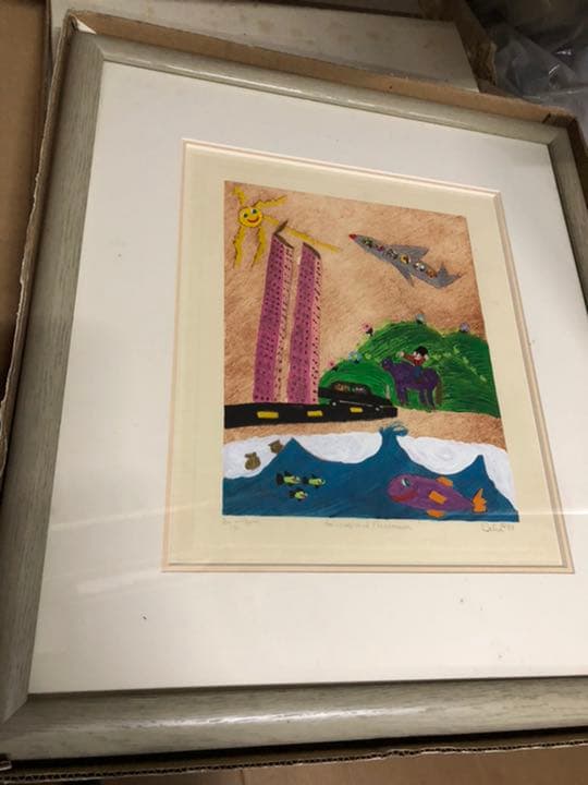 デリアレイス デリアレース 絵画 空想の世界 額装 版画 リトグラフ