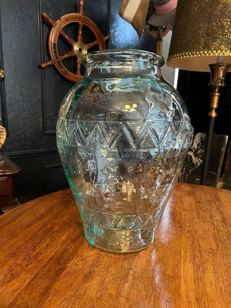 SHUKI イタリア製 特大ガラス フラワーベース花瓶