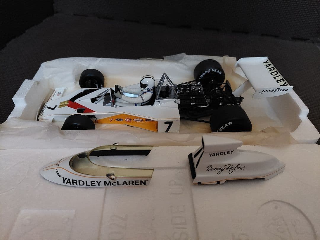 PMA 1/18 マクラーレン M23 Yardley #7 D.Hulmu