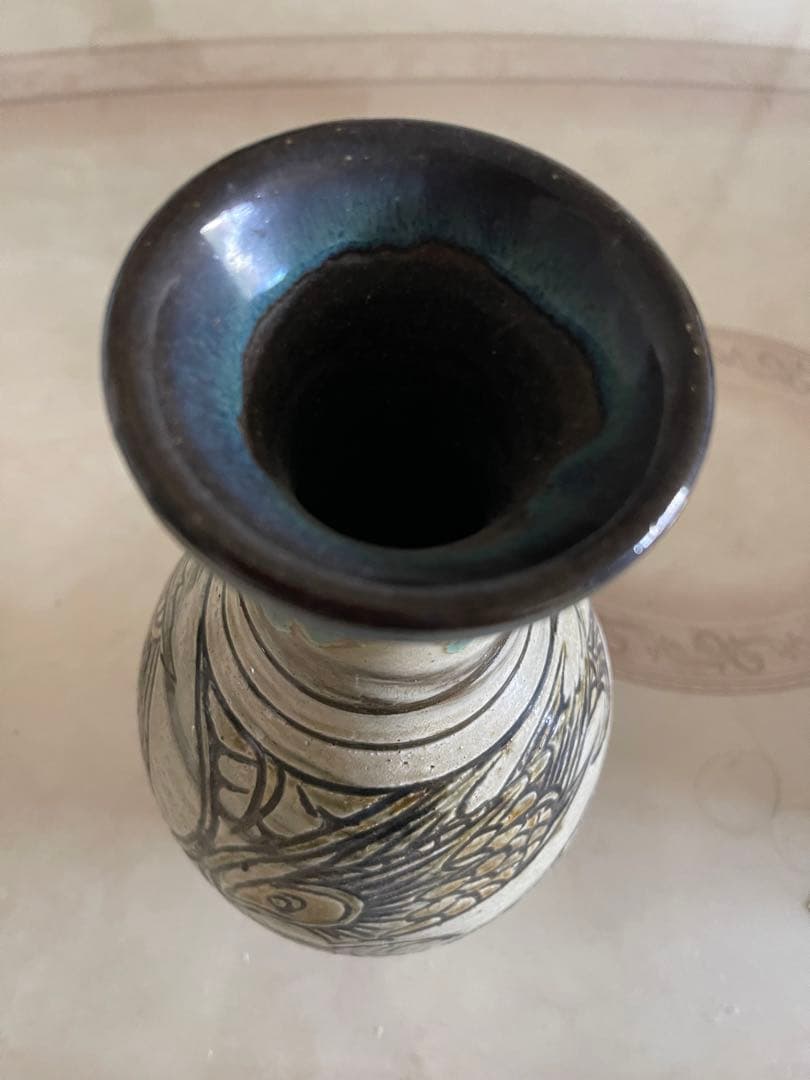 琉球壺屋焼　人間国宝　金城次郎氏作　花瓶　大瓶