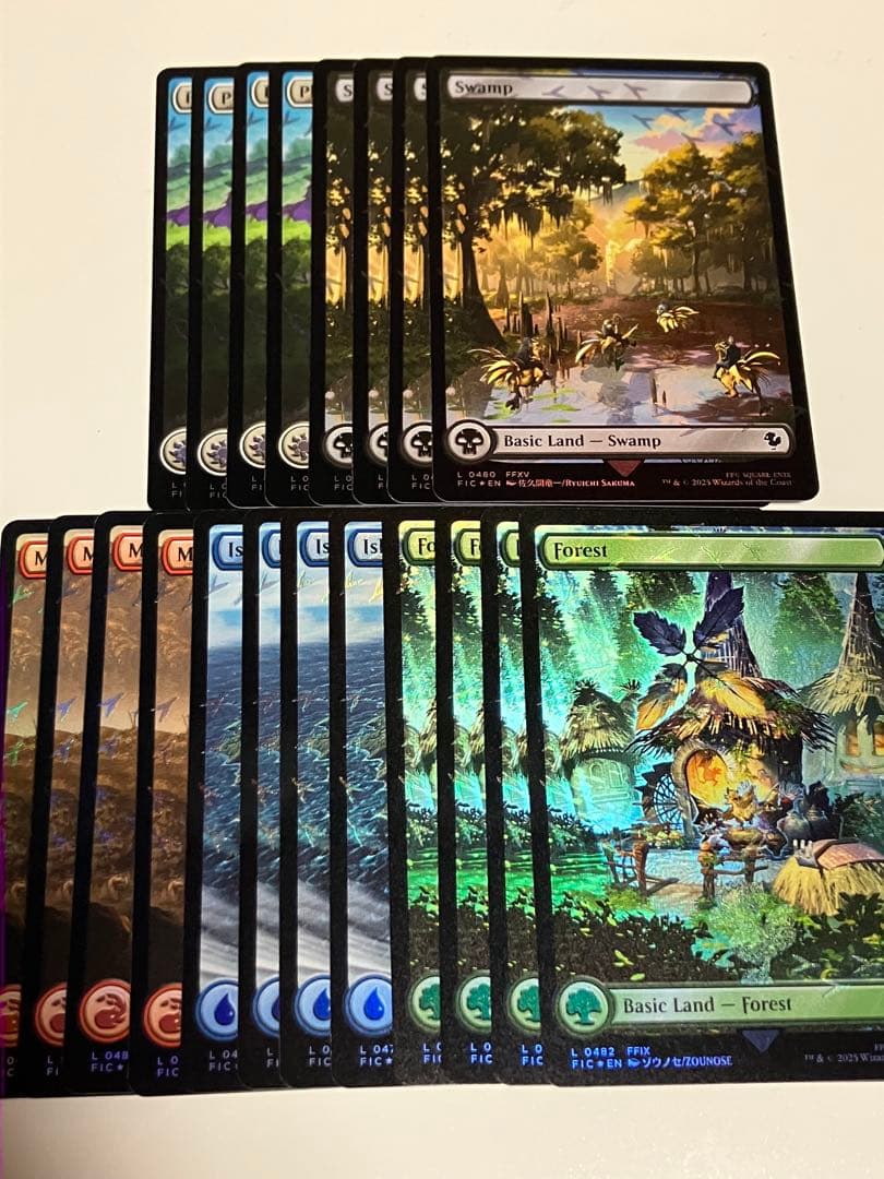 MTG 英語版　チョコボトラック・Foil　基本土地セット　チョコボバンドル