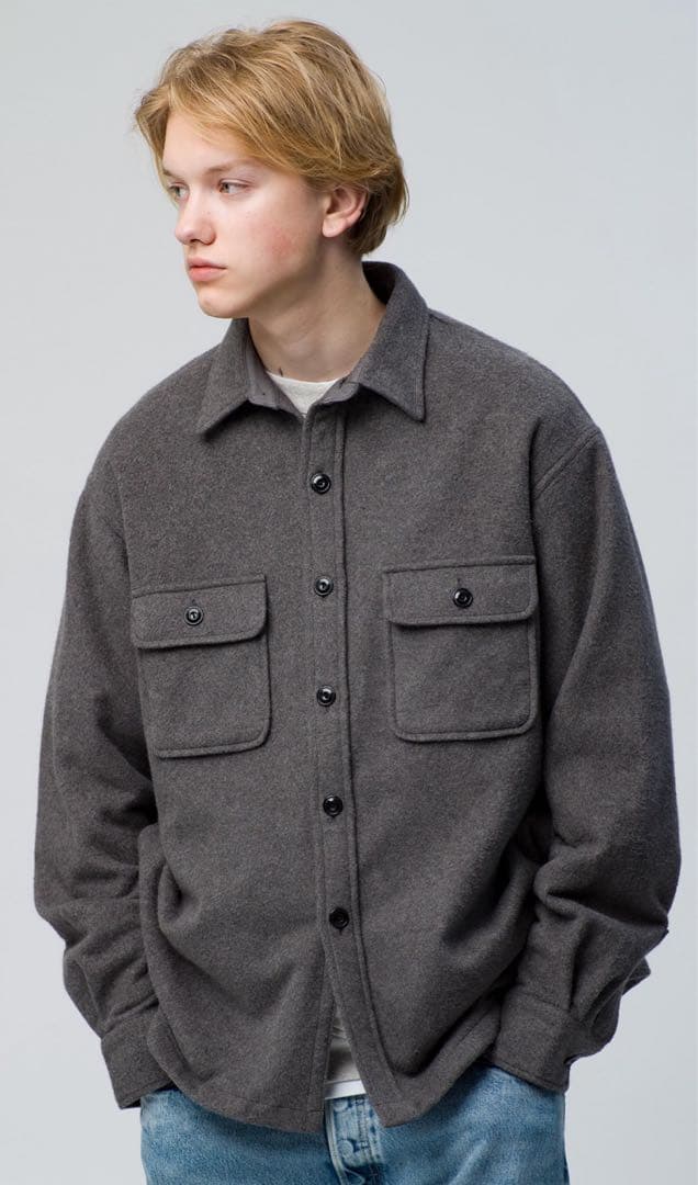 RHC ron herman ロンハーマン CPOシャツ ジャケット メルトン