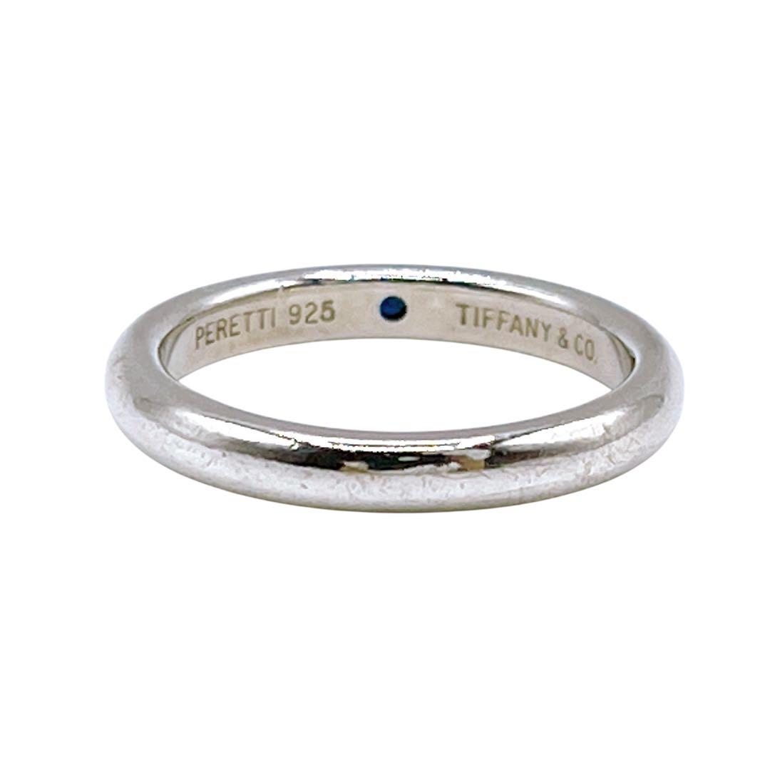 美品 ティファニー 925 サファイア リング 指輪 シルバー 青 レディース