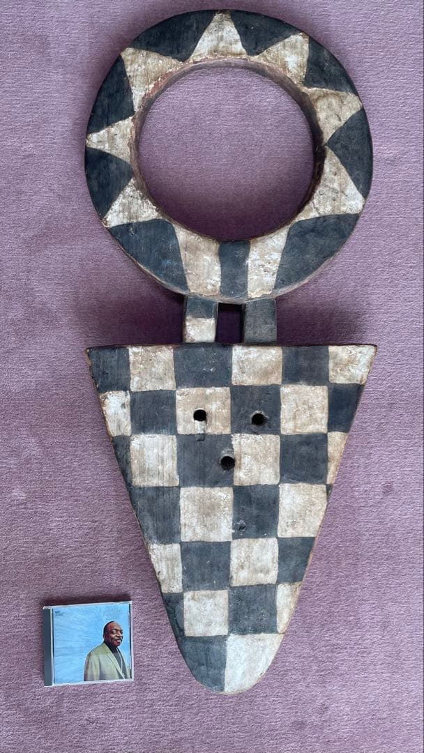 アフリカ　ナファナ族　ベドゥ仮面　儀式に使われた本物　激レア品 長さ110cm