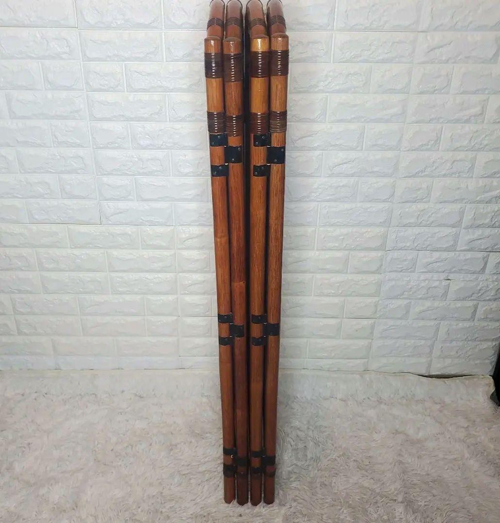 ラタン製アーチ型パーテーション 4パネル