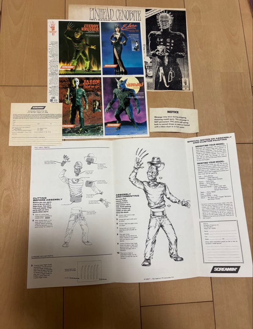 スクリーミン 1/4 フレディ・クルーガー モデルキット フィギュア