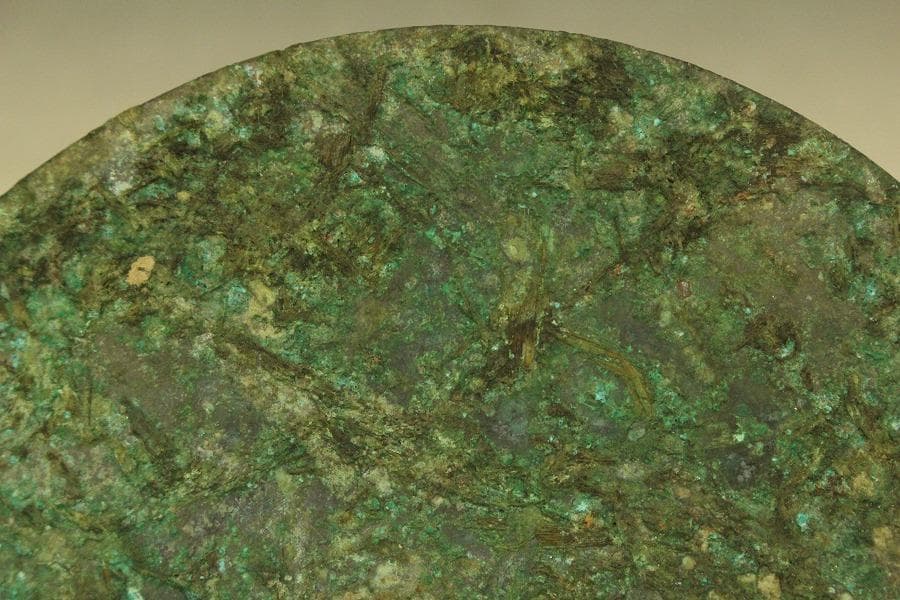 中国美術 青銅鏡 饕餮紋 時代物(HA507)