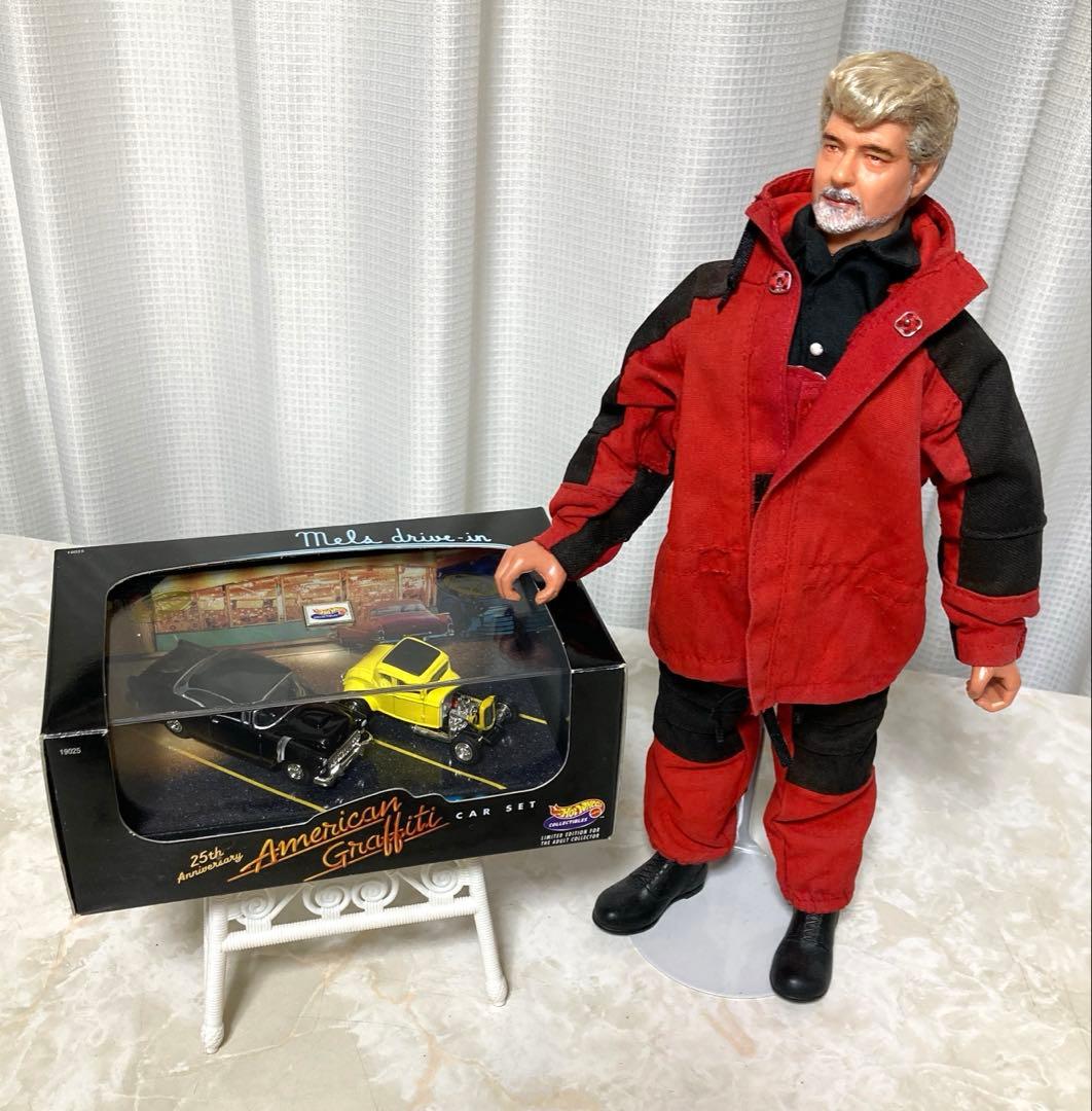 ホットウィール　アメリカングラフィティー　未開封+ ルーカス風カスタムフィギュア