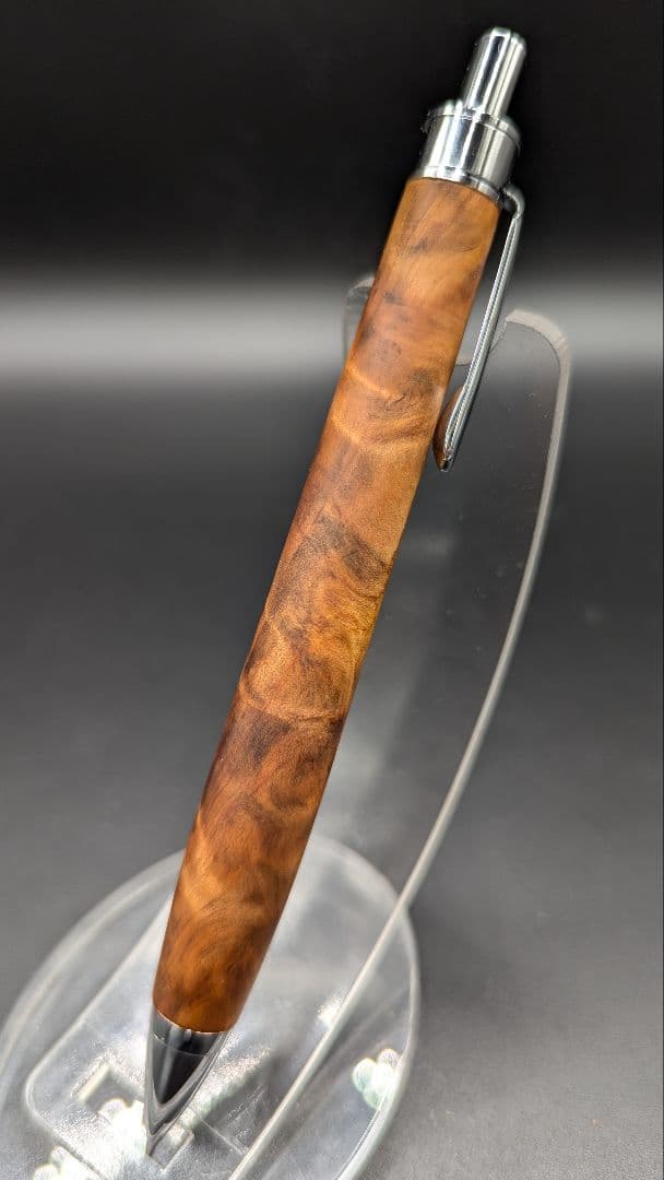 253ペン工房翌檜　屋久杉　光明杢　木軸シャーペン　木軸ボールペン