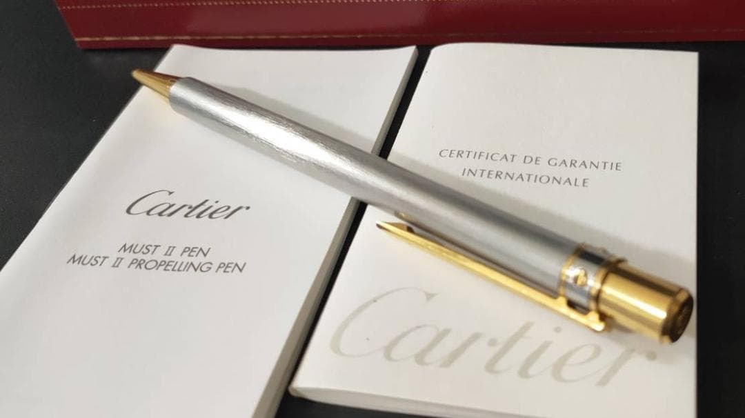 Cartier サントス ドゥ カルティエ ボールペン　シルバー　ゴールド