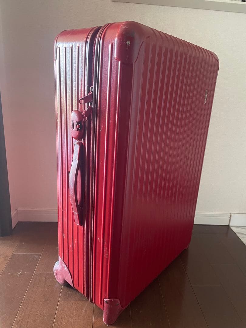 【匿名便】RIMOWA ビンテージ　レッド キャリーケース 大容量