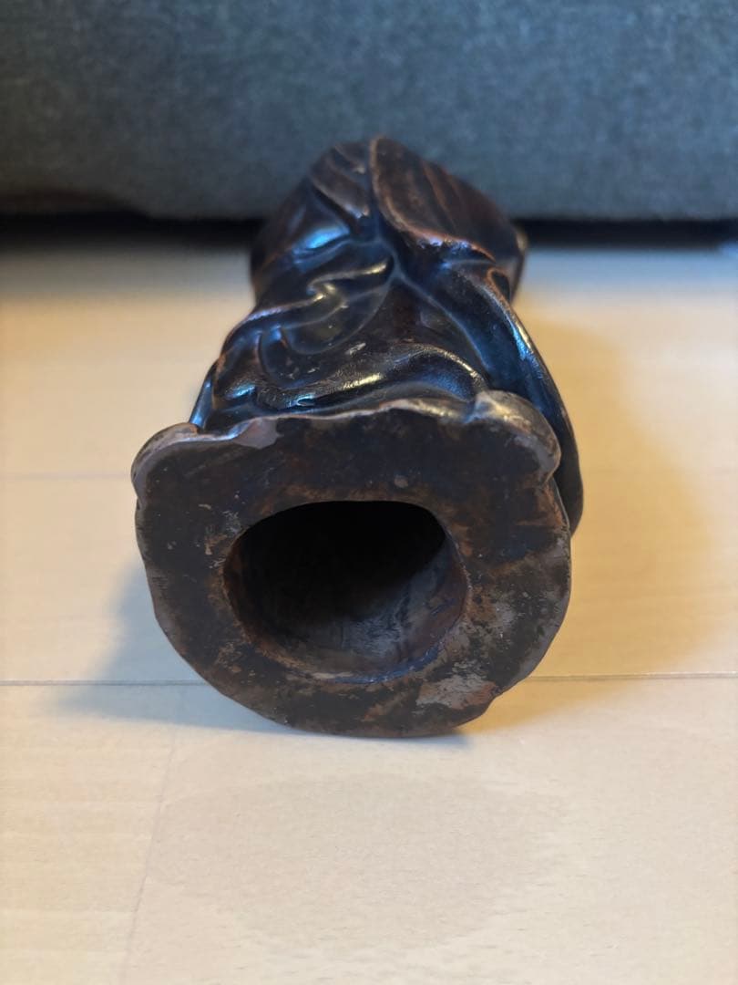 備前焼　達磨像　木箱付き