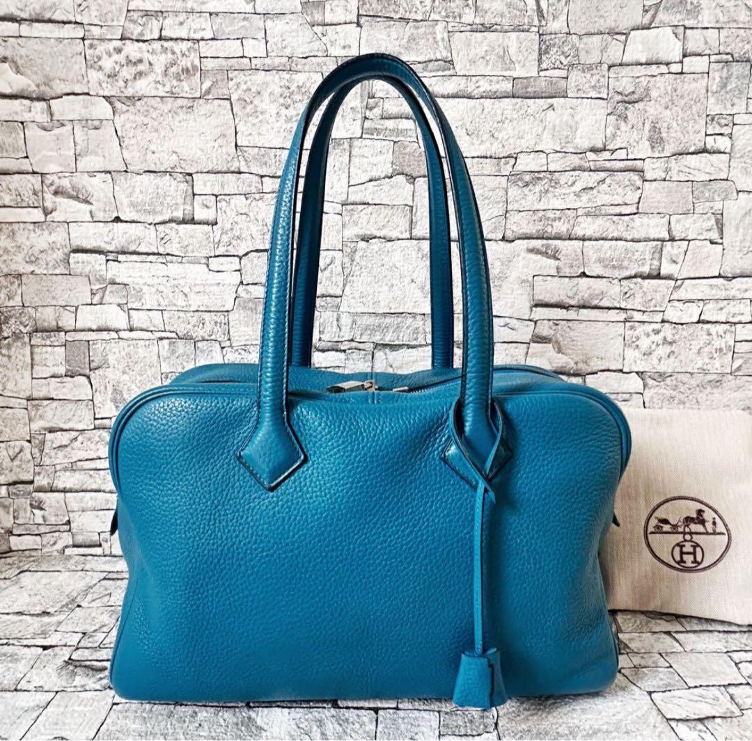 極美品HERMES エルメス ヴィクトリア35 イズミール　ハンドバッ