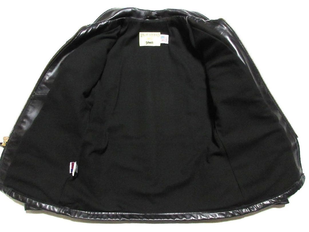 未使用級Schott 699H/7142 ショット レザー ジャケット　40 黒