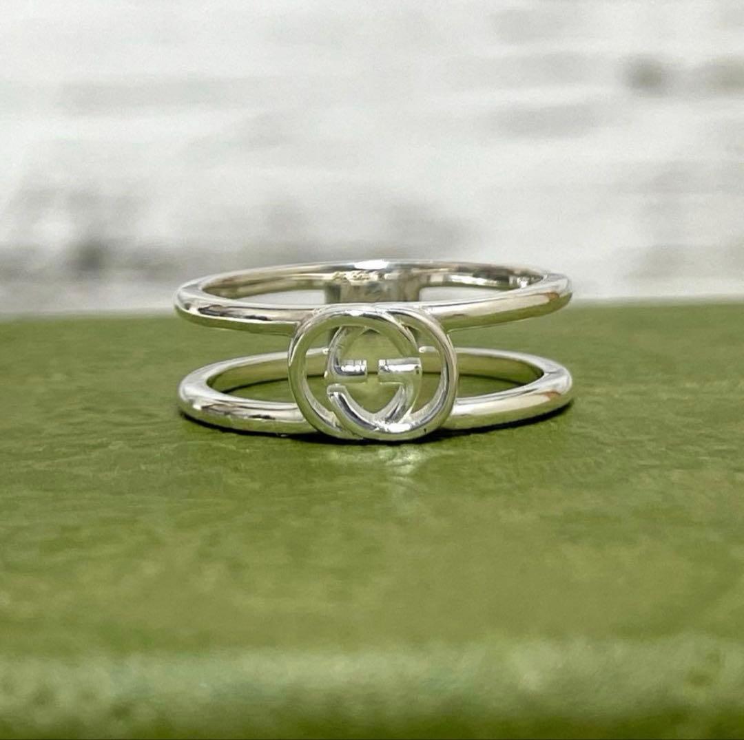 s*o様 【美品】GUCCI グッチ インターロッキングGリング スリム 12号