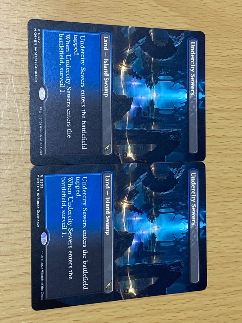 地底街の下水道　2枚セット　ボーダーレス　英語