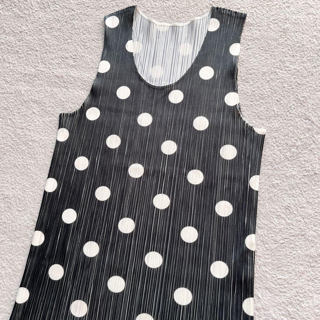 極美品✨PLEATS PLEASE イッセイミヤケ タンクトップ ドット