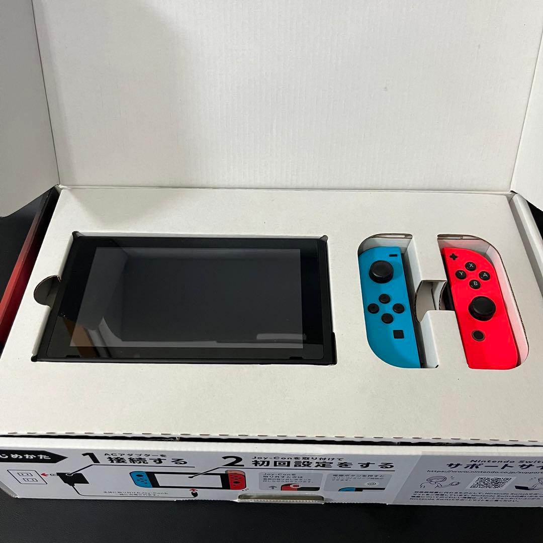 【美品/未対策機/初期型/箱付き】Nintendo Switch 本体 青/赤