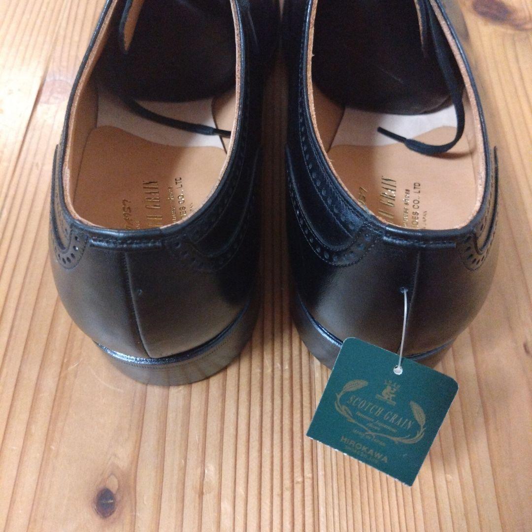 Hirokawa Shoes スコッチグレイン ブラックドレスシューズ