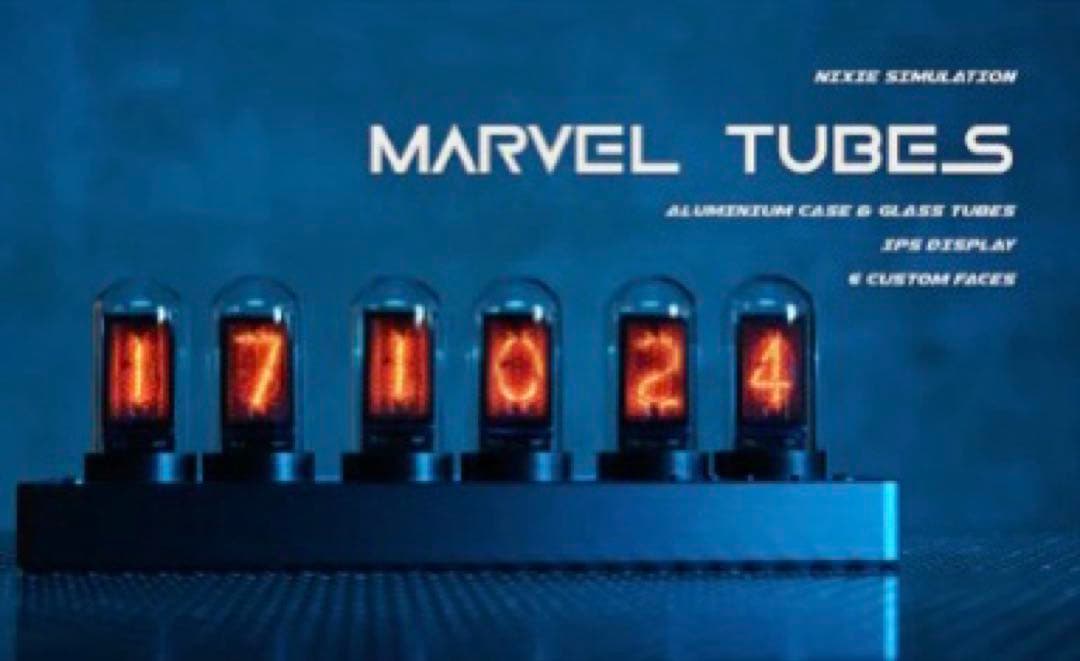 ニキシー管シミュ　置き時計hachisanmaru MARVEL TUBES