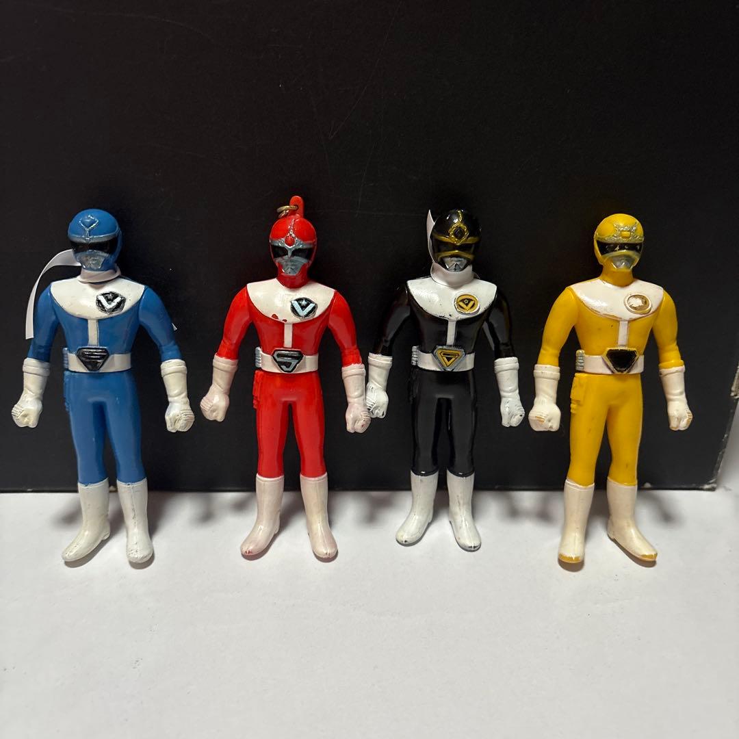 当時物ゴーグルファイブソフビ4体セット ポピー