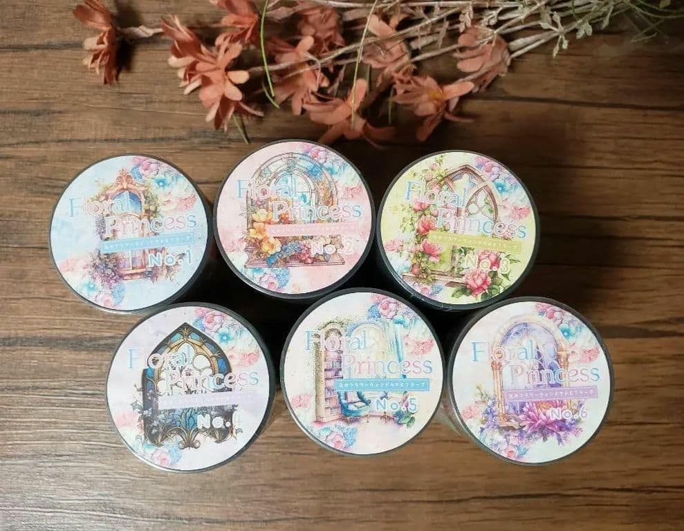 【nene様】「フローラルプリンセス光のフラワーウィンドウPETテープ6種」…他