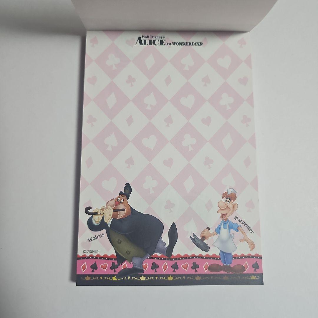 レア ディズニー 不思議の国のアリス メモ帳