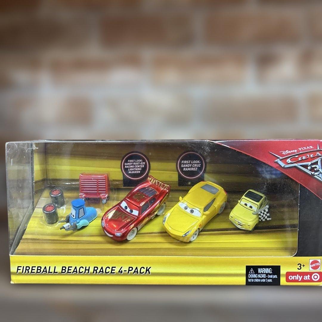 カーズミニカー。Fireball Beach Race 4-Pack