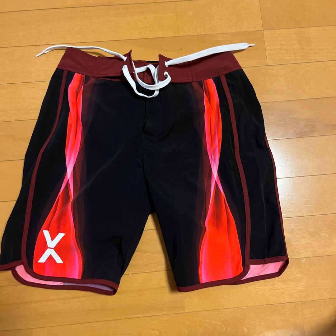 完売 Veatm サーフパンツ　S ボードショーツ　レッド　ブラック