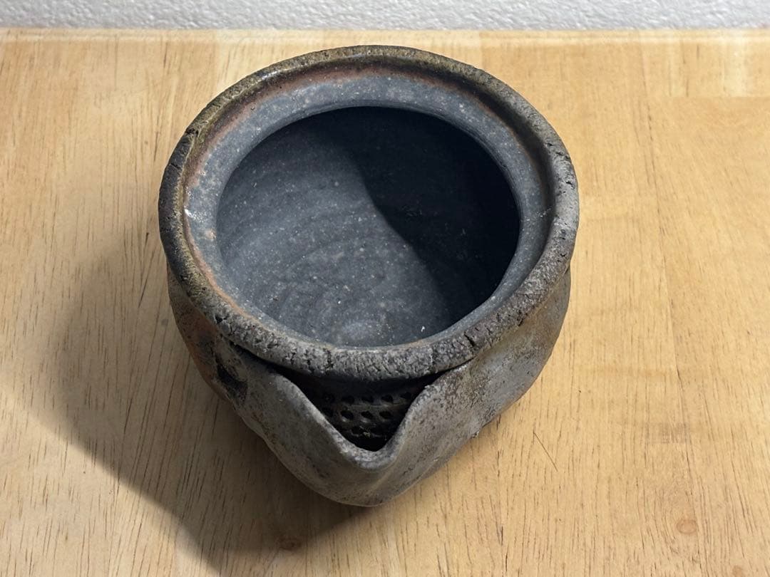 71.備前焼 宝瓶 登り窯 白桃 はくとう 桃 もも モモ 手びねり 急須