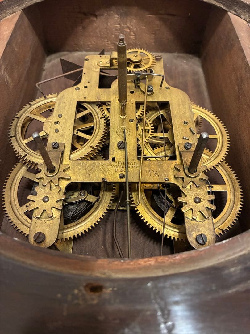 セストーマス　アンティーク柱時計　稼働品