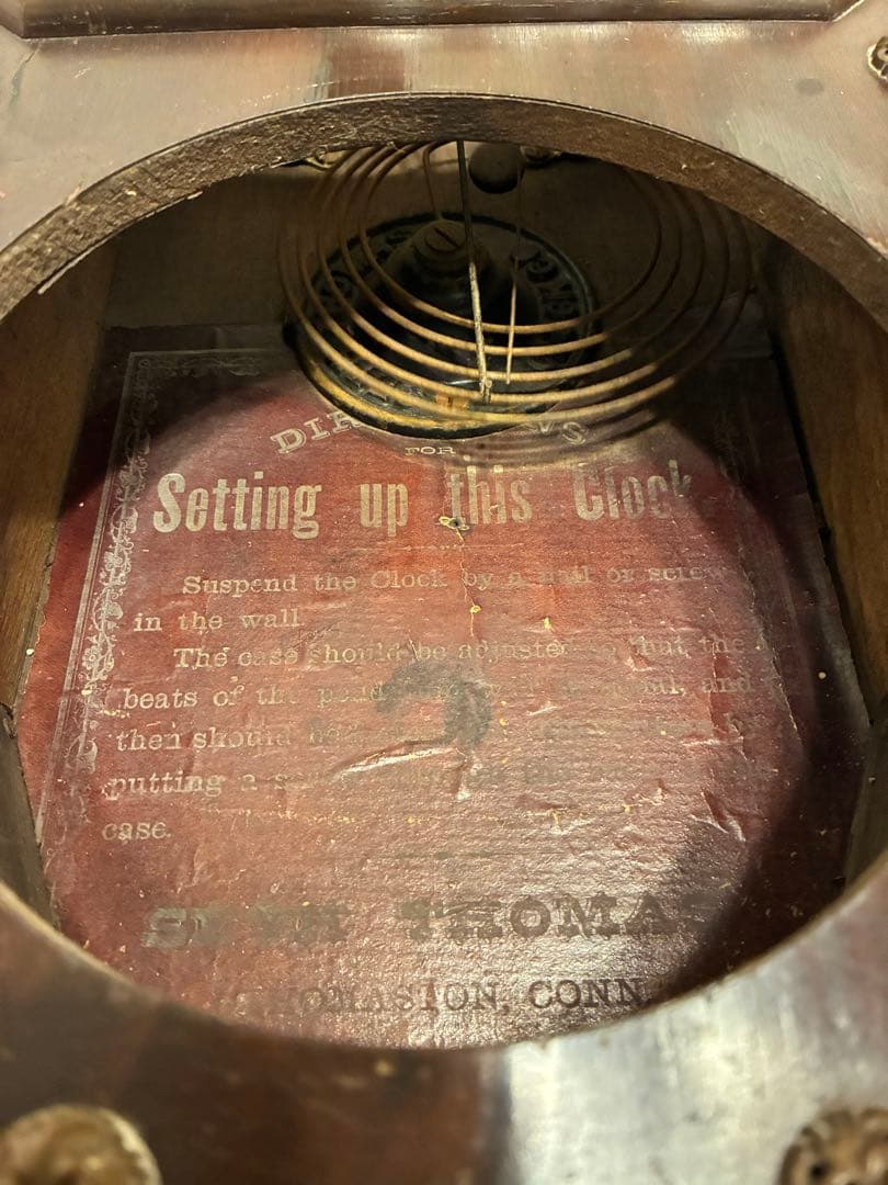 セストーマス　アンティーク柱時計　稼働品