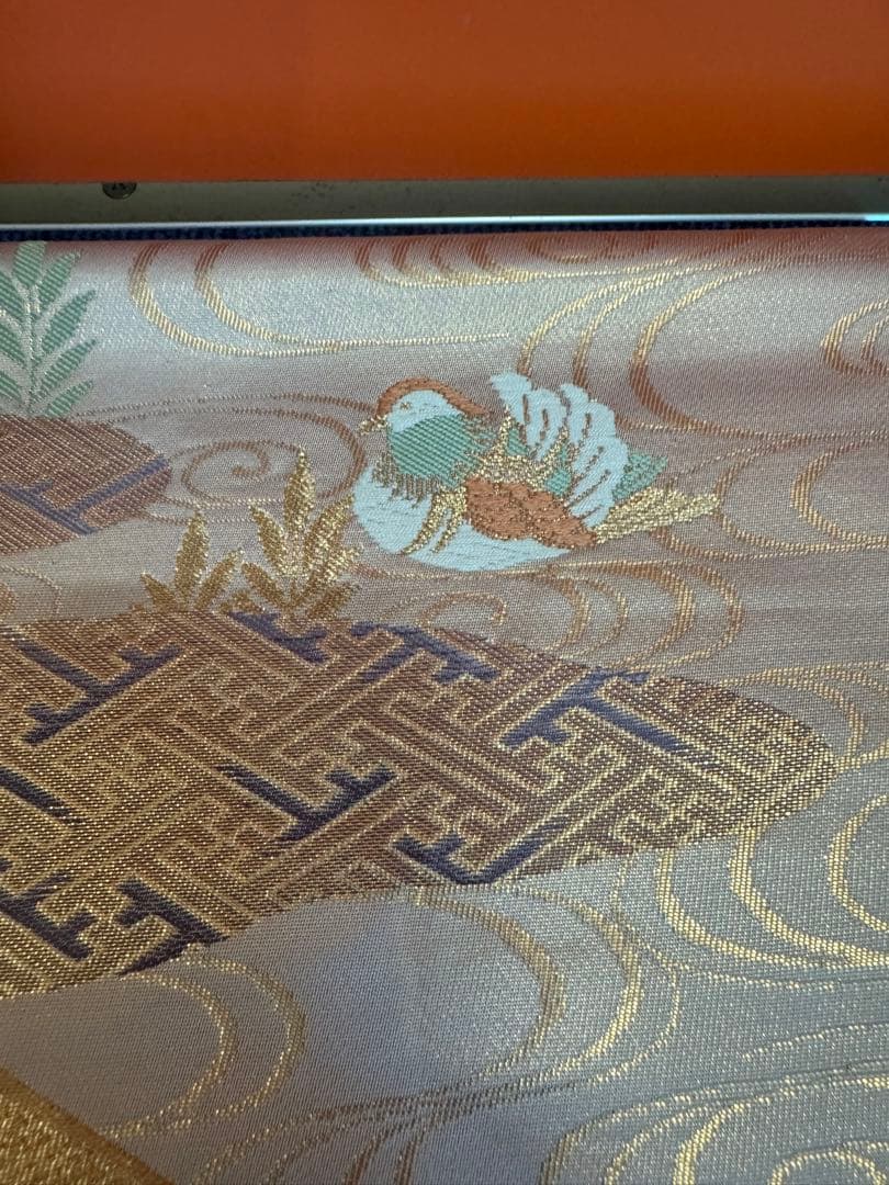 1924 袋帯 古代彫金紋  西陣織   金糸　高級上質上品　約440cm未使用