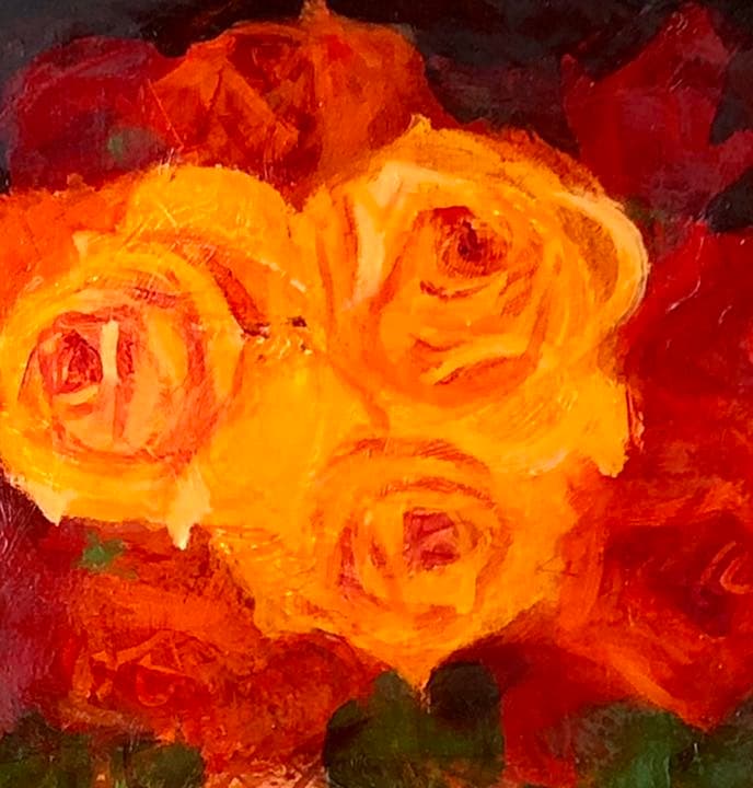 【真作】清原啓一「赤絵壺の薔薇」油彩4号　一枚の繪取扱作品　芸術院会員　巨匠名品