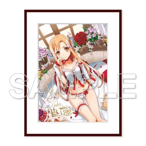 電撃25thスペシャルグッズ　アスナ　箔押しサイン入り複製原画　SAO